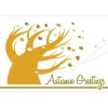 Autumn Greetings Blowing Tree Greeting Cards