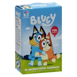 Bluey Antibacterial Bandages - 20 Count Box