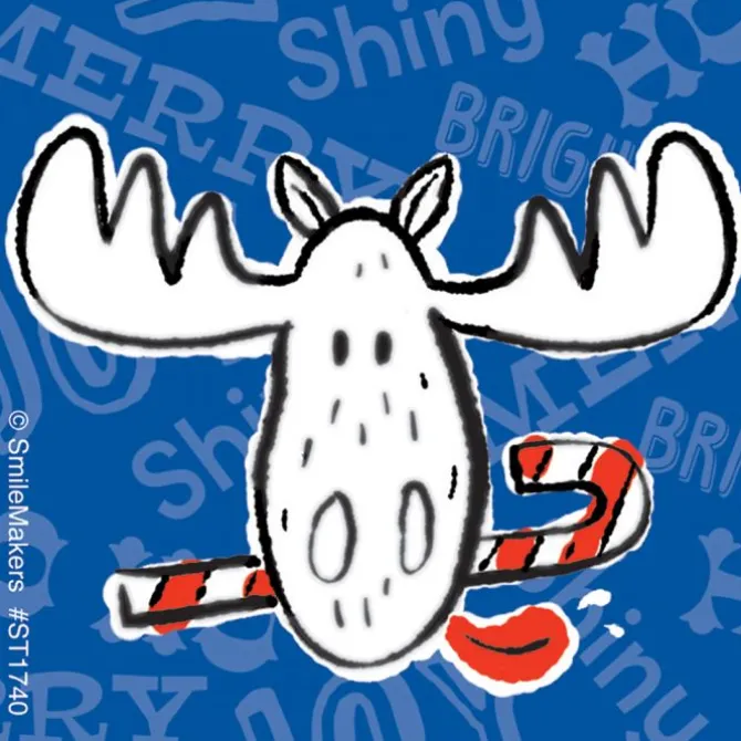 Christmas Moose Stickers