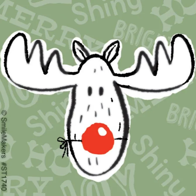 Christmas Moose Stickers
