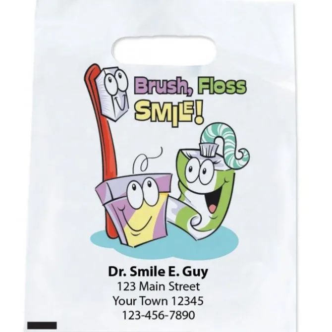 Custom Brush, Floss, Smile Bag