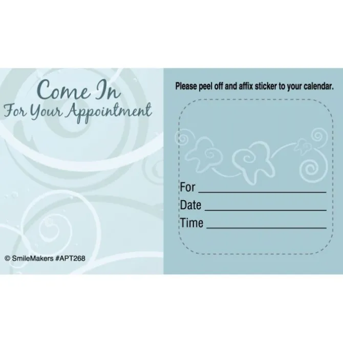 Custom Come In Swirls Sticker Appointment Cards