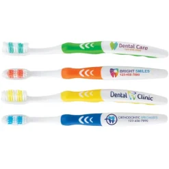 Custom Full Color SmileCare™ Adult Ripple Grip Toothbrushes - Case