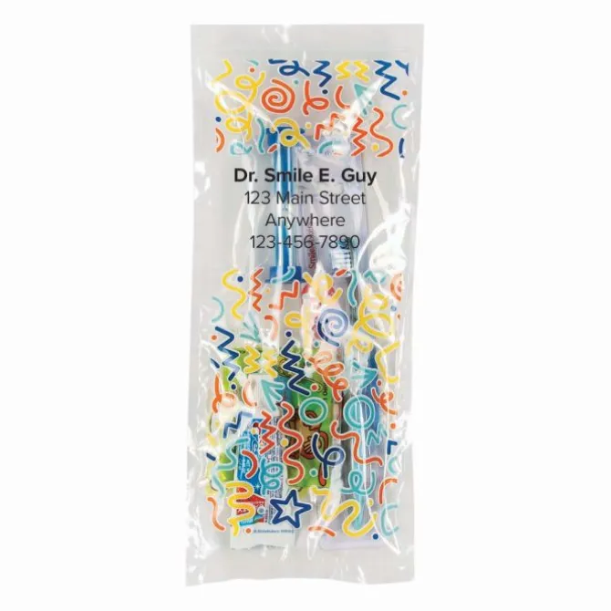 Custom SmileCare™ Youth Celebration Premium Zippered Bag Dental Kits