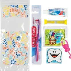 Custom SmileCare™ Youth Celebration Premium Zippered Bag Dental Kits