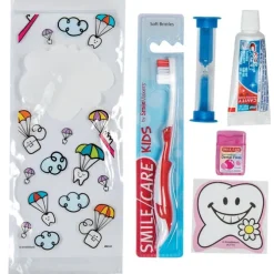 Custom SmileCare™ Youth Dental Paratroopers Premium Zippered Bag Dental Kits