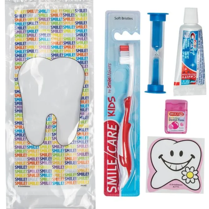 Custom SmileCare™ Youth Smile! Premium Zippered Bag Dental Kits