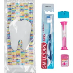 Custom SmileCare™ Youth Smile! Basic Zippered Bag Dental Kits
