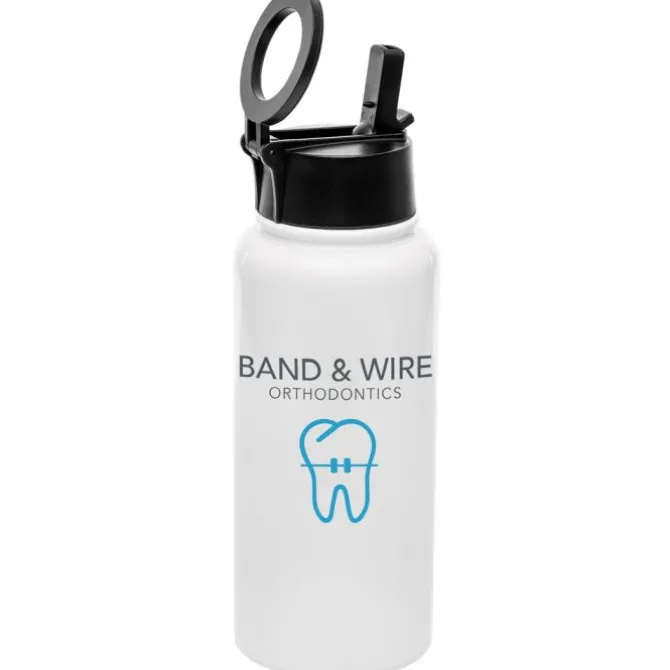 Custom Water Bottle with Phone Holder - 32 ounce