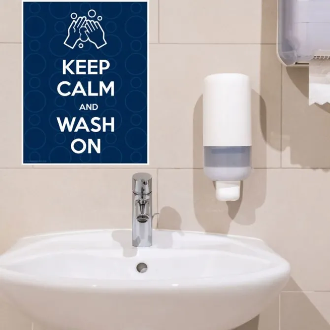 Keep Calm and Wash Your Hands Wall Decal