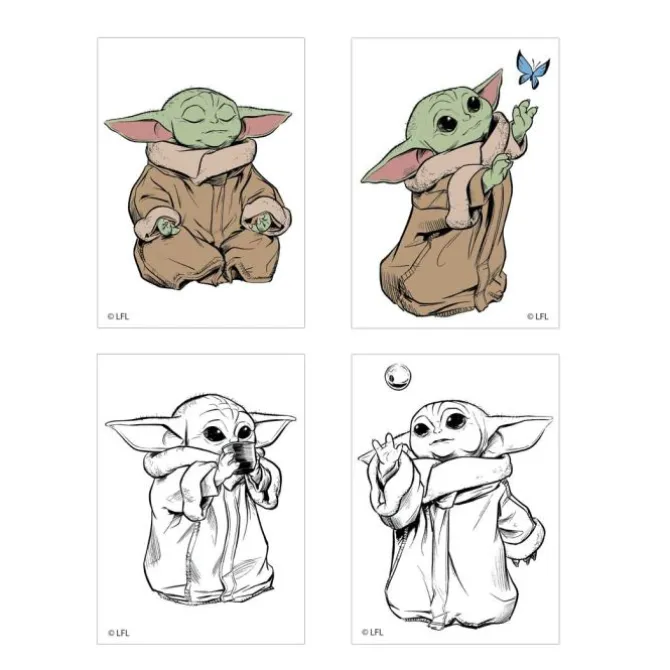 Mandalorian Grogu Temporary Tattos