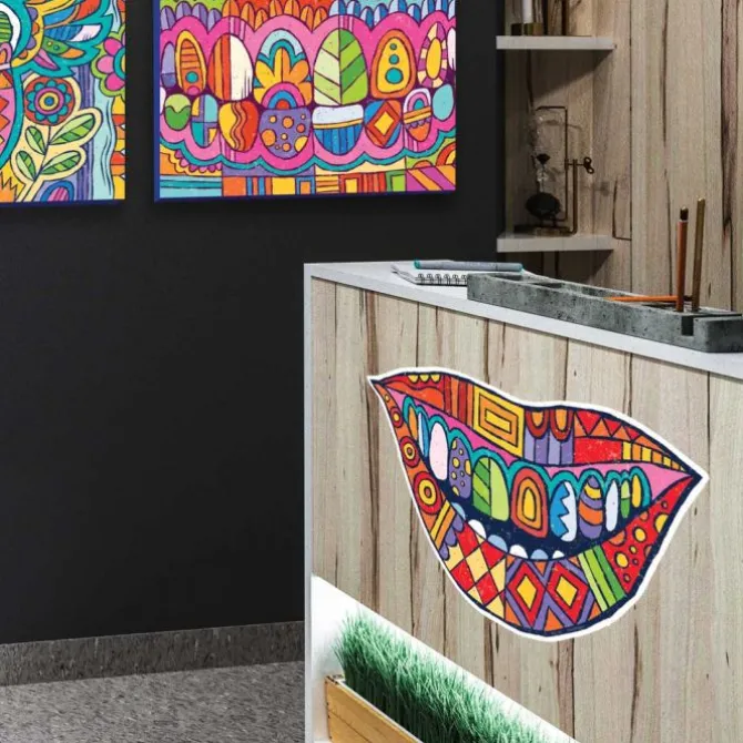 Modern Art Smile Wall Decal