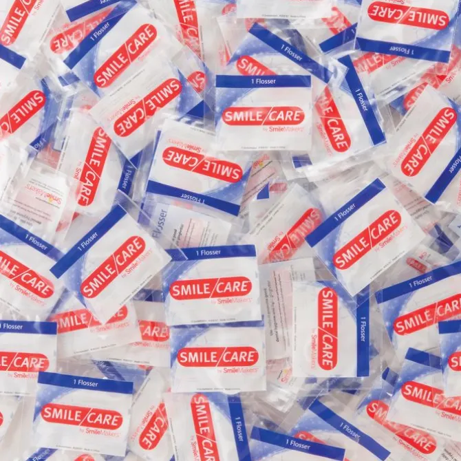 500 SmileCare™ Bulk Single Pack Dental Flossers with Pick