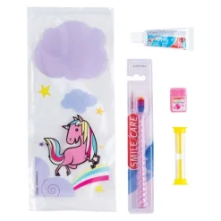 SmileCare™ Youth Unicorn Zippered Bag Dental Kits