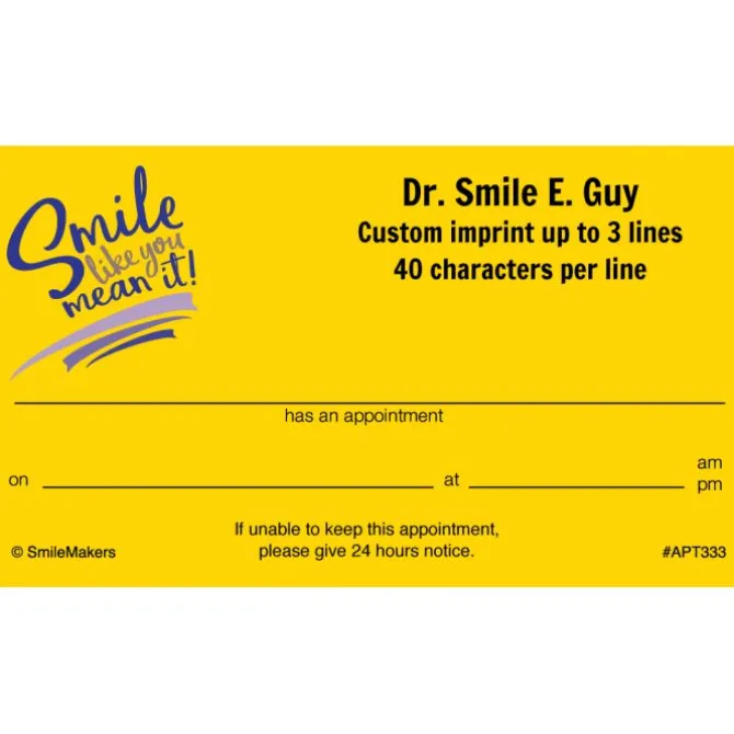 Smile Like You Mean It Appointment Cards
